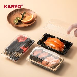 กล่องบรรจุภัณฑ์โตโกถาดพลาสติกใส่อาหารกลับบ้านจัดส่งเร็วถาดส่งซูชิแบบใช้แล้วทิ้ง1100กำหนดได้เอง - Product Image 2