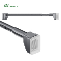 Tringle à rideau télescopique rapide YIJIALE OEM, gris foncé, 1-3,5 m, 32 mm, à tension rapide, pour salon – Économisez sur les frais de transport