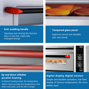 Commercial 3 Deck 9 Trays Restaurant Kitchen Equipment Bakery <strong>Machines</strong> Electric <strong>Pizza</strong> Bakery Oven - Product Image 6