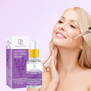 Nieuw Verkopende Lavendel Whitening Gezicht Reparatie Hydraterende Hydraterende Anti-Aging Verhelderen Gezicht Serum Hyaluronzuur Essence