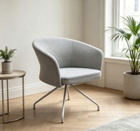 Fauteuil à base métallique, directement de l'usine, pour cantine, salle à manger, espace détente de bureau, ou café.