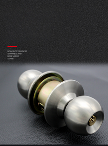 Poignées de porte intérieures pour salle de bain et chambre, bouton tubulaire pour porte d'entrée, serrure à pêne dormant cylindrique - Product Image 6