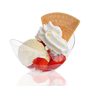 Pratos de Sobremesa de Plástico Descartáveis de Grau Alimentício Transparentes Criativos para Pudim e Mousse - Product Image 5
