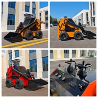 Mini-chargeuse compacte sur pneus 300 kg, personnalisable avec accessoires hydrauliques pour la ferme, le jardin et la construction