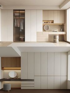 Armoire sur pied en bois massif, luxe léger, personnalisée, écologique, durable, éclairage LED pour la chambre à coucher, l'entrée, les chaussures - Product Image 3