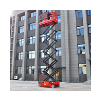 Plateforme élévatrice à ciseaux électrique autopropulsée certifiée CE, hauteur de travail 8m, 10m, 12m, 14m, pour travaux extérieurs et construction