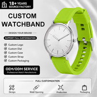 Bracelet de montre connectée de luxe respirant et souple 22 mm en caoutchouc fluoré FKM et silicone, étanche, à dégagement rapide, pour la plongée