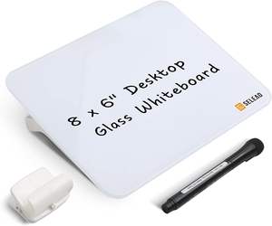 Pizarra de escritorio de borrado en seco de vidrio, artefacto de estenografía para oficina, hogar, escuela - Product Image 1
