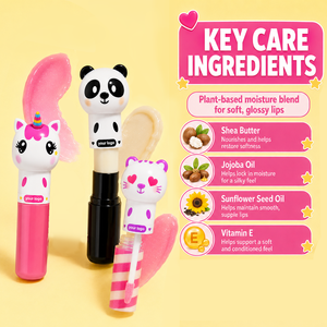 Baume à lèvres réparateur 3-en-1 hydratant, brillant et confortable pour lèvres sèches et gercées, formule végétalienne pour enfants et peaux sensibles - Meilleure vente - Product Image 4