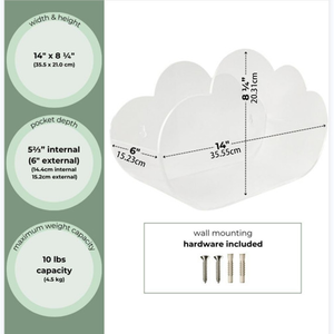 Tùy chỉnh Acrylic bán buôn trong suốt treo tường đám mây túi bé phòng trò chơi phòng lưu trữ hộp Acrylic Đồ chơi kệ trưng bày - Product Image 4