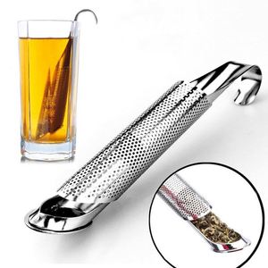 Juego de Té con Filtro de Acero Inoxidable, Diseño de Tubo, Buen Agarre, Cuchara, Filtro, Accesorios de Cocina - Product Image 1
