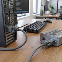 Cable de Extensión Serial RS232 DB9 Hembra a Macho de 9 Pines con Alivio de Tensión Moldeado y Conexión Directa para Equipos de Computación y PLC