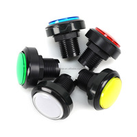 Bouton d'arcade à bord noir de 45 mm, directement de l'usine, pour machine de basket-ball, console de jeux vidéo, interrupteur de commande lumineux, jeux à pièces