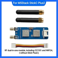 Module compact IoT double fonction M5Stack M5StickC PLUS2 ESP32 avec module RF de développement CC1101 et NRF24, outil open source pour les passionnés de technologie