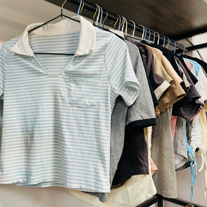 T-shirt a maniche corte estive usate da <span class=keywords><strong>donna</strong></span> le balle di abbigliamento della Germania sono perfette per la frugalità e la moda sostenibile - Product Image 6