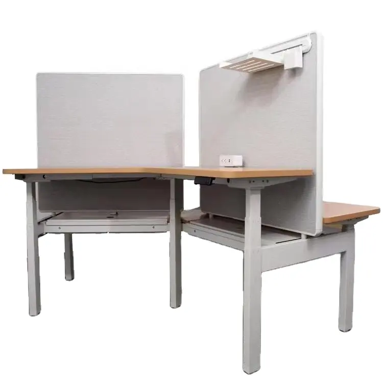 Meja Kayu, Tinggi Dapat Diatur untuk Kantor Pengangkat Pedesaan Atas Meja Komputer