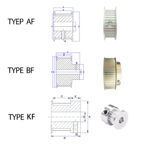Poulie de synchronisation de précision personnalisée GT2 5M T5 AT10, poulie dentée en alliage d'aluminium usinée directement en usine - Product Image 4