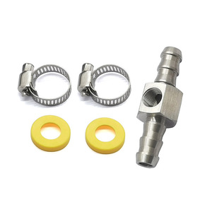 1/<span class=keywords><strong>2</strong></span> “3/8” T型倒钩接头1/<span class=keywords><strong>2</strong></span> 1/8-27 NPT端口，用于带软管夹的燃油压力表传感器 - Product Image 6