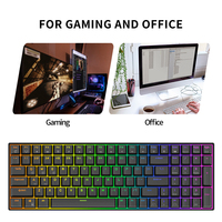 Royal Kludge RK100 Tablet Komputer Red Dragon Mesin Tik Mekanik Keyboard Gaming Usb Ponsel Nirkabel Keyboard Rusia