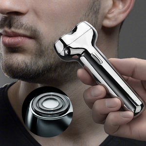 For Electric Shaver Rotary Razor <b>Men</b> Magnetic Double Ring Floating <b>Cutter</b> Head Mini Rechargeable Shaving Body Household - Product Image 2