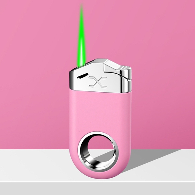 Creative Rotating Ring Fidget Lighter, Windproof Jet Flame Novelty Lighter for Men