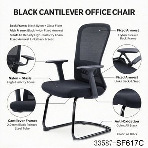 Chaise de bureau ergonomique en maille, dossier moyen, pivotante, avec accoudoirs fixes, siège inclinable vert 33587-SF617A - Product Image 6