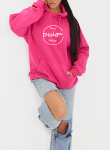 <span class=keywords><strong>Felpa</strong></span> da donna <span class=keywords><strong>fucsia</strong></span> oversize <span class=keywords><strong>felpa</strong></span> <span class=keywords><strong>con</strong></span> <span class=keywords><strong>cappuccio</strong></span> personalizzata <span class=keywords><strong>con</strong></span> Logo in bianco 320 GSM <span class=keywords><strong>felpa</strong></span> <span class=keywords><strong>con</strong></span> stampa floccata da donna - Product Image 4