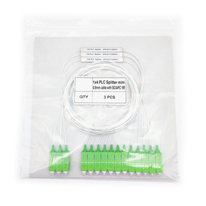 광섬유 PLC 스플리터 1*4 1*8 1*16 1*32 싱글 모드 광 스플리터 SC/APC 스틸 튜브 타입 스플리터 - Product Image 1