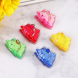 Spot Durable Double-Sided <b>Plastic</b> Clip Acrylic Cartoon Bear <b>Folder</b> Hand Account Student Test Paper PP Clip Wholesale - Product Image 2