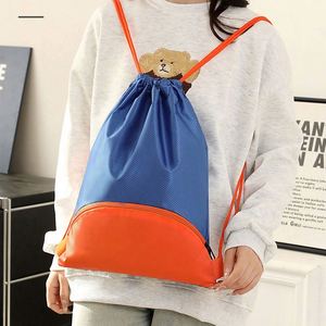 Custom Logo Student Sports Simple Waterproof Marathon Event Basketball Football <b>Pouch</b> Gift <b>Drawstring</b> Bag Backpack - Product Image 6