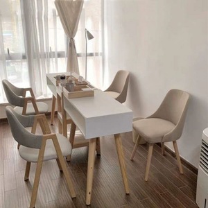 High Quality Light Luxury Modern Beauty Professional Equipment Salon Furniture <b>Nail</b> Manicure <b>Table</b> With Chairs - Product Image 2