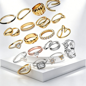 Nuevo Anillo <span class=keywords><strong>de</strong></span> Plata 925 con Diseño <span class=keywords><strong>de</strong></span> Ondas Doradas, Doble Bucle, Amor, Abeja, Corona <span class=keywords><strong>de</strong></span> Princesa y Lazo, Joyería Exquisita DIY, Regalo 2026 - Product Image 1