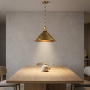 Elegant Brass Antique 30cm Shade Pendant <b>Light</b> Modern Hanging <b>LED</b> Dimmable High CRI 80 Custom Color Easy Installation Dining - Product Image 6