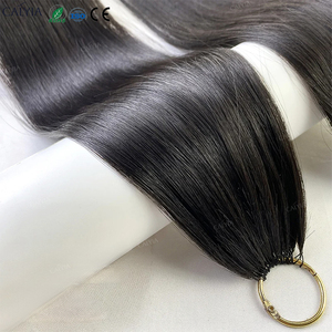 Micro piuma nuove estensioni dei capelli 100% il vero <span class=keywords><strong>naturale</strong></span> Comfort dei capelli umani invisibile 14-28 pollici marrone nero <span class=keywords><strong>colore</strong></span> 613 <span class=keywords><strong>biondo</strong></span> - Product Image 2