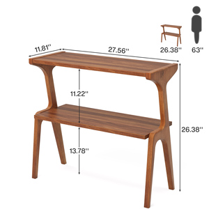 Para Tribesigns, mesa auxiliar de lujo de nogal, mesa auxiliar de Metal en forma de sofá, sofá cama, mesa de escritorio C para sala de estar y dormitorio - Product Image 6