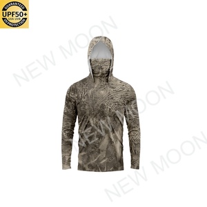Wholesale Custom Men's Fishing Clothes Sublimated Breathable Upf 50+ Face Proof Fishing Hoodie - Product Image 2