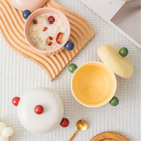Bol en céramique pour ragoût d'œufs à la vapeur, résistant au four, mignon, pour enfants, idéal pour la pâtisserie