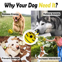 Balle interactive pour chien Yinuo, motif abeille rayée, jouet giggle pour l'entraînement et le lien, jouet à mâcher pour le nettoyage des dents