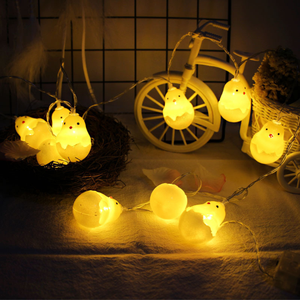 Luces Decorativas de Batería al por Mayor, Lámpara de Pascua con Forma de Pollito Amarillo, Guirnalda de Luces - Product Image 2