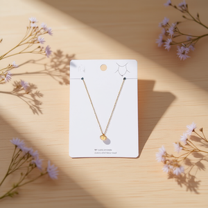 Collana con ciondolo in cristallo, placcata oro, catena a serpente in acciaio inossidabile, gioielli minimalisti da donna - Product Image 2