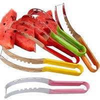 OEM Großhandel Wassermelonen-Schneider aus Edelstahl mit Doppelklinge, Ergonomischer Servierer, Mehrfarbiges Küchenwerkzeug