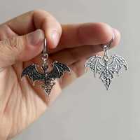 Boucles d'oreilles pendantes gothiques personnalisées en alliage creux style rétro, polyvalentes et tendance