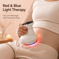 Masseur anti-cellulite personnalisé avec ventouses sans fil, 9 niveaux de chaleur et thérapie par lumière rouge, recharge Type-C, amincisseur corporel
