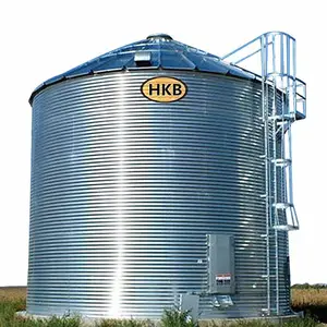 3000 Ton Steel Grain Storage Silo Corrugated Malted Maize Corn Grain Silo Vertical Soybean Meal Sorghum Corn Storage Price