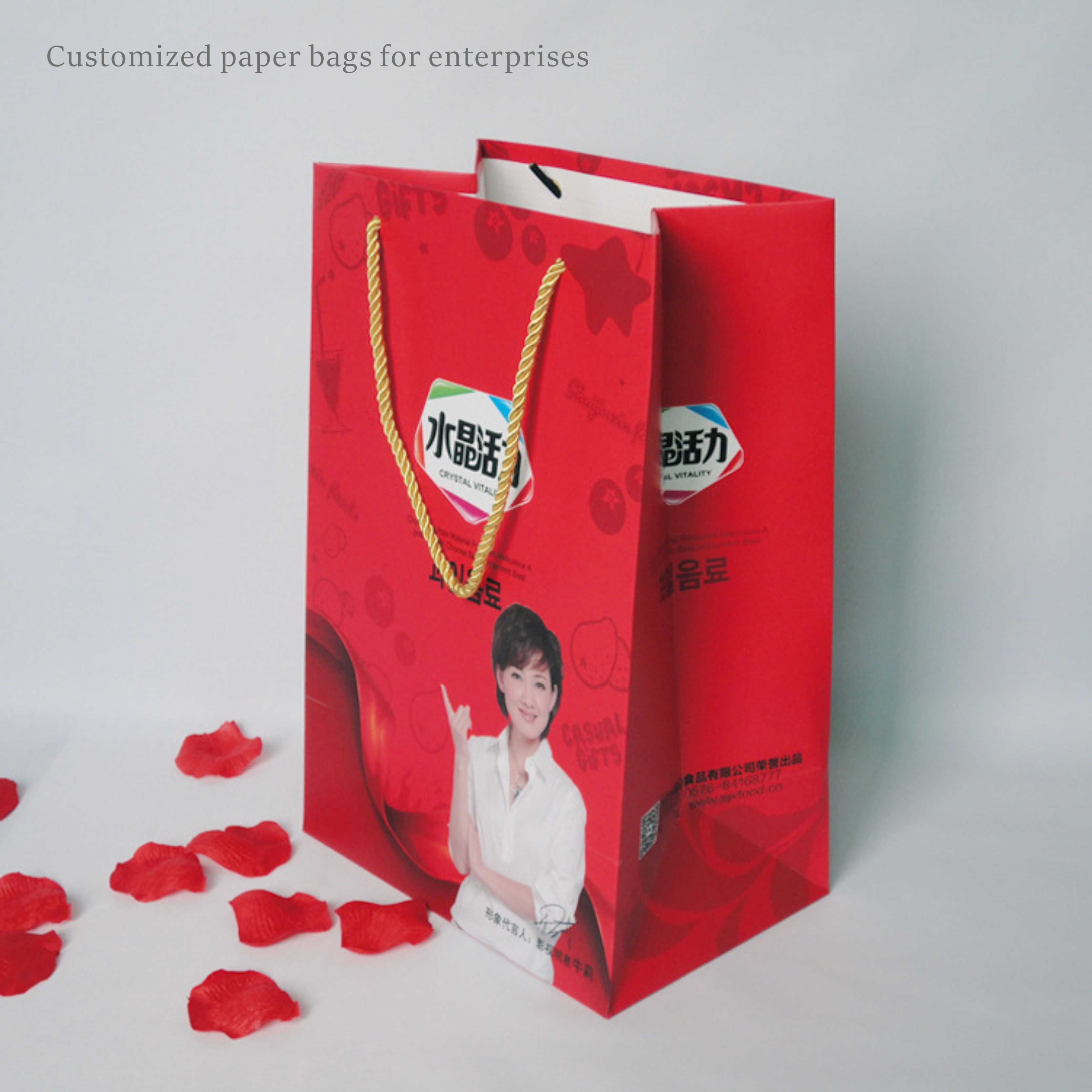 Eco-Friendly High Grade White Art Paper Customized Printed Luxury Reusable Paper Bag for Gift/Shopping/Packaging