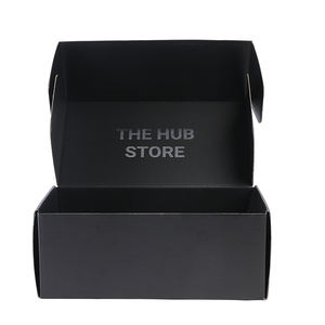 Atacado personalizado aparência delicada panos embalagem camisa caixa de presente de feltro caixa preta roupas - Product Image 3