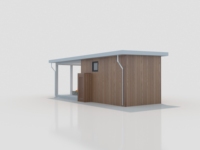 Maison de luxe en conteneur 40HQ, mini-maison modulaire pliable pour jardin avec rangement et foyer