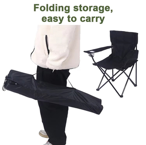 Chaises pliantes en acier et aluminium bleues et noires pour camping, pique-nique, plage et autres activités sportives – Vente en gros - Product Image 5