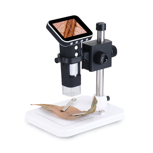 BIJIA 500x Digital  Microscope with 3.5" Screen 200W Resolution and LED Light Rechargeable Mini Microscope for Kids Education