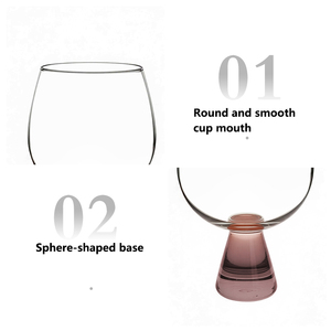 Lot de verres à pied colorés pour cocktails, verres à boire créatifs à pied épais, verres à vin, flûtes à <span class=keywords><strong>champagne</strong></span> - Product Image 3